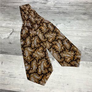 Argence Paris Navy, Gold & Blue Paisley Silk Ascot